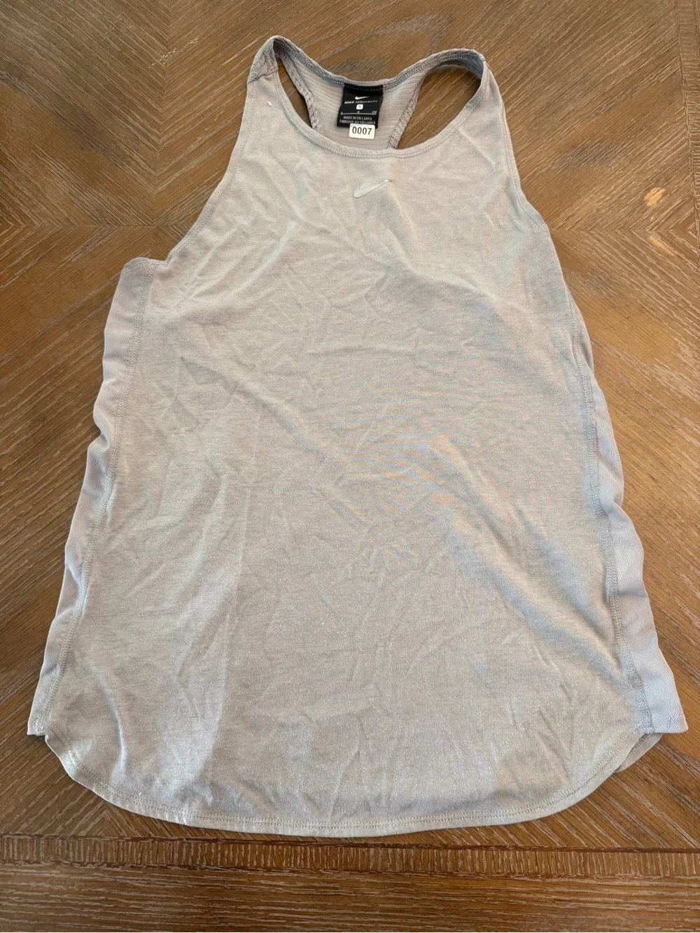Nike Women's Light Gray Athletic Racerback Tank